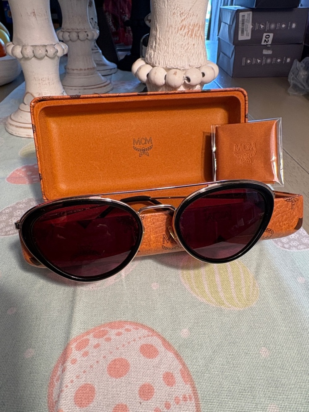 MCM AVIATOR Sunglasses with Gold tone